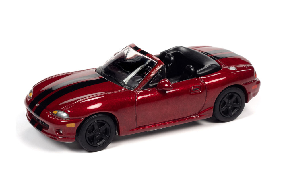 1999 Mazda Miata, Candy Apple Red - Johnny Lightning JLSF018/48B - 1/64 scale Diecast Model Toy Car