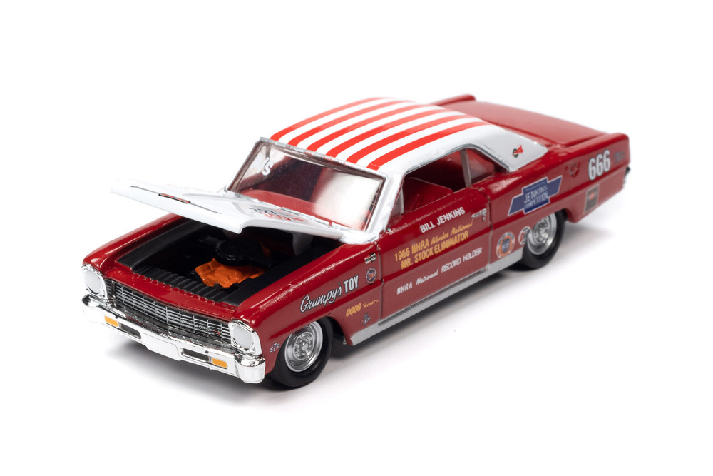 1966 Chevy Nova SS, Red and White - RC2 RC012/48 - 1/64 scale