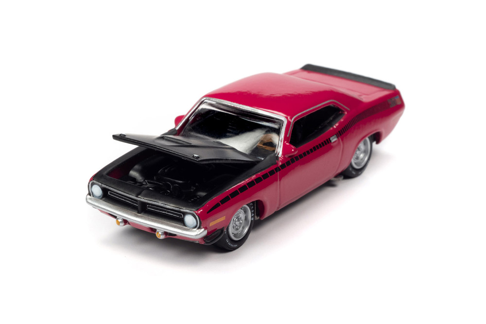 1970 Plymouth AAR Barracuda, Moulin Rouge Red & Black - Johnny Lightning JLSP108 - 1/64 Diecast Car