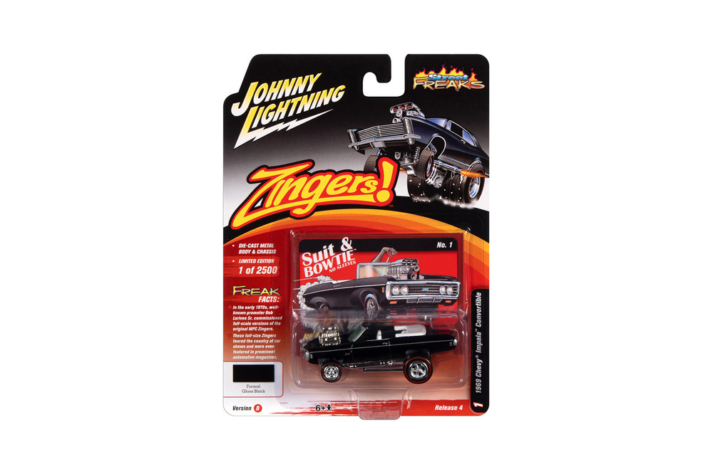 1969 Chevy Impala Convertible, Gloss Black - JLSF018/48B - 1/64