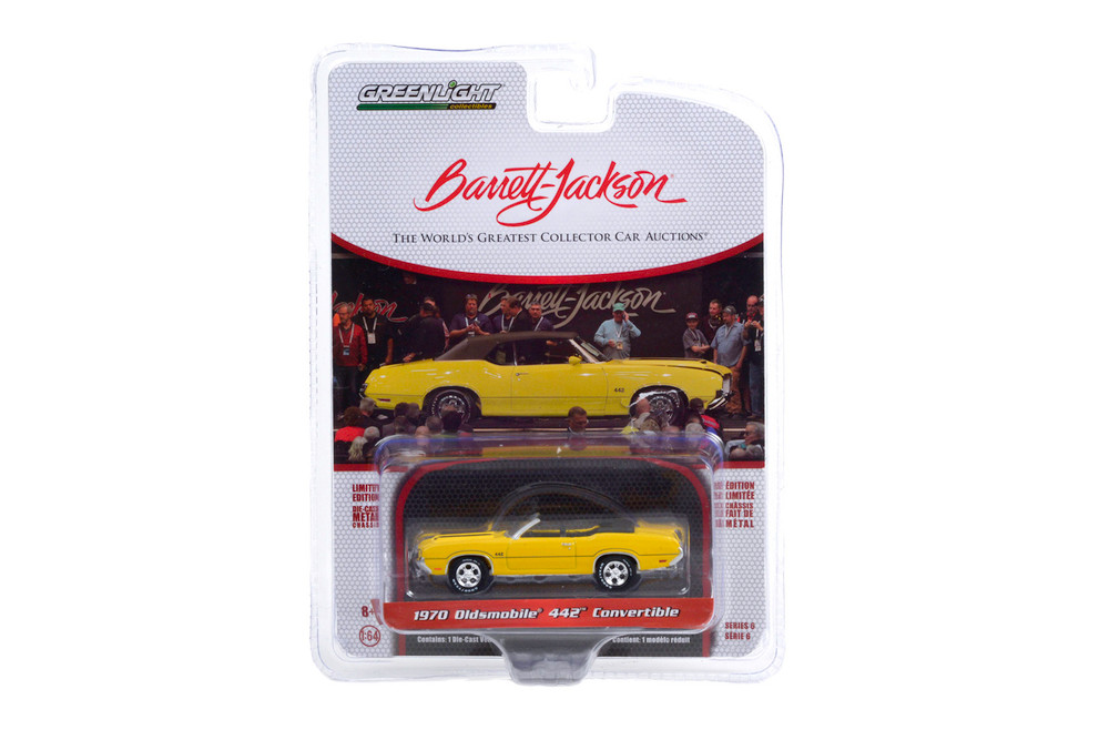 1970 Oldsmobile 442 Convertible (Lot #743), Sebring Yellow - Greenlight 37220C - 1/64 Diecast Car