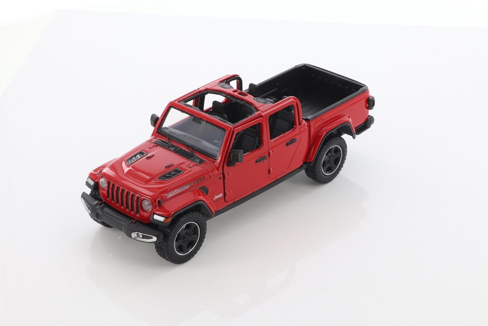 2021 Jeep Gladiator Rubicon (Open Top), Red - Motor Max 79368/2D - 1/27 scale Diecast Model Toy Car