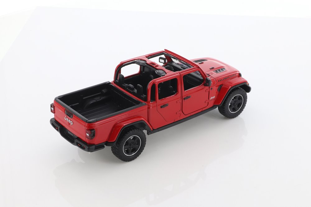 2021 Jeep Gladiator Rubicon (Open Top), Red - Motor Max 79368/2D - 1/27 scale Diecast Model Toy Car