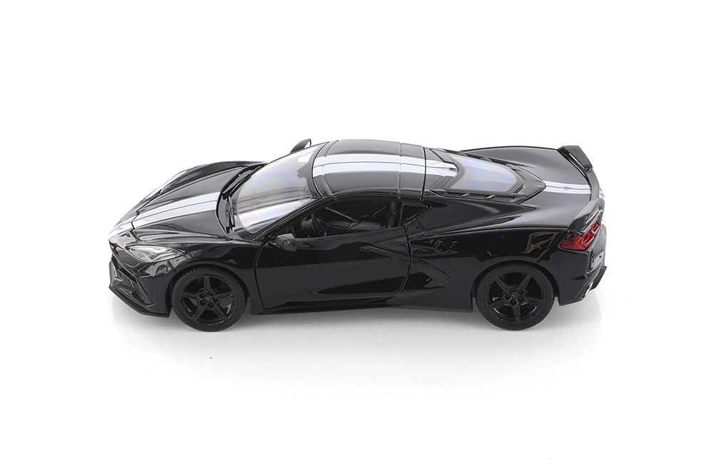 2020 Chevy Corvette Stingray Z51 Coupe, Black - Maisto 31527BK - 1/24 scale Diecast Model Toy Car