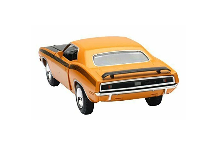 1970 Plymouth Barracuda, Orange - New Ray 71873B - 1/25 scale Diecast Model Toy Car