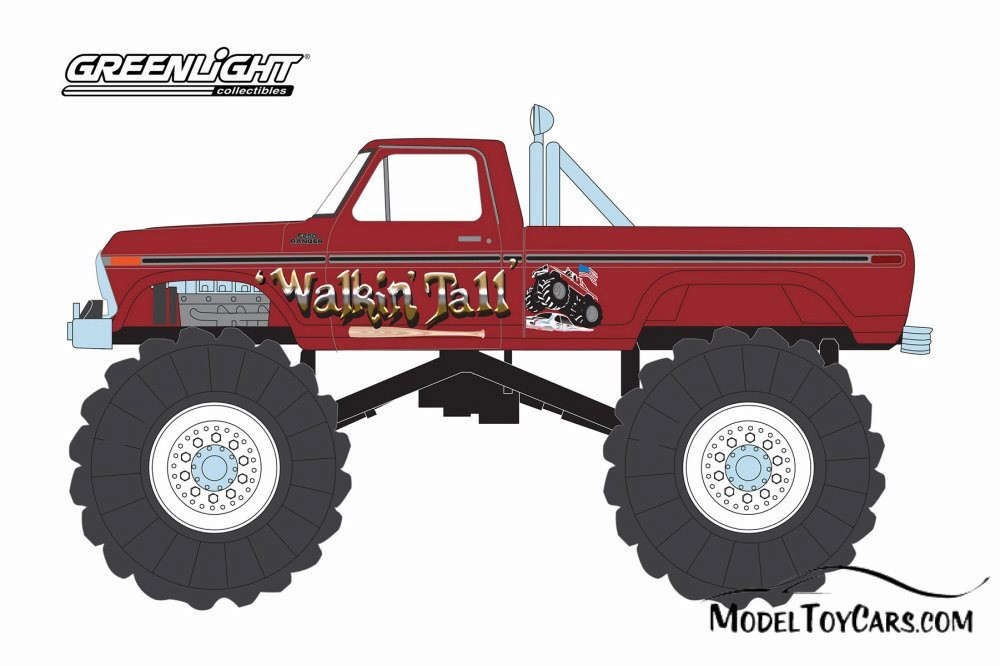 1979 Ford F-250 Monster Truck, Walkin' Tall - Greenlight 49020E/48 - 1/64 Scale Diecast Car