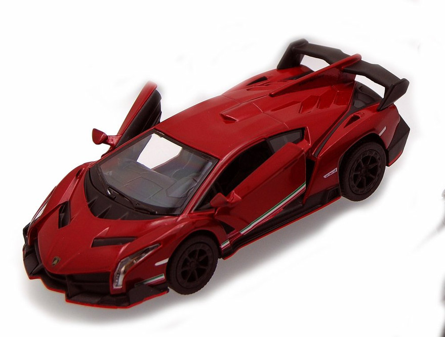 Lamborghini Veneno, Red - Kinsmart 5367D - 1/36 scale Diecast Car (Brand New, but NOT IN BOX)