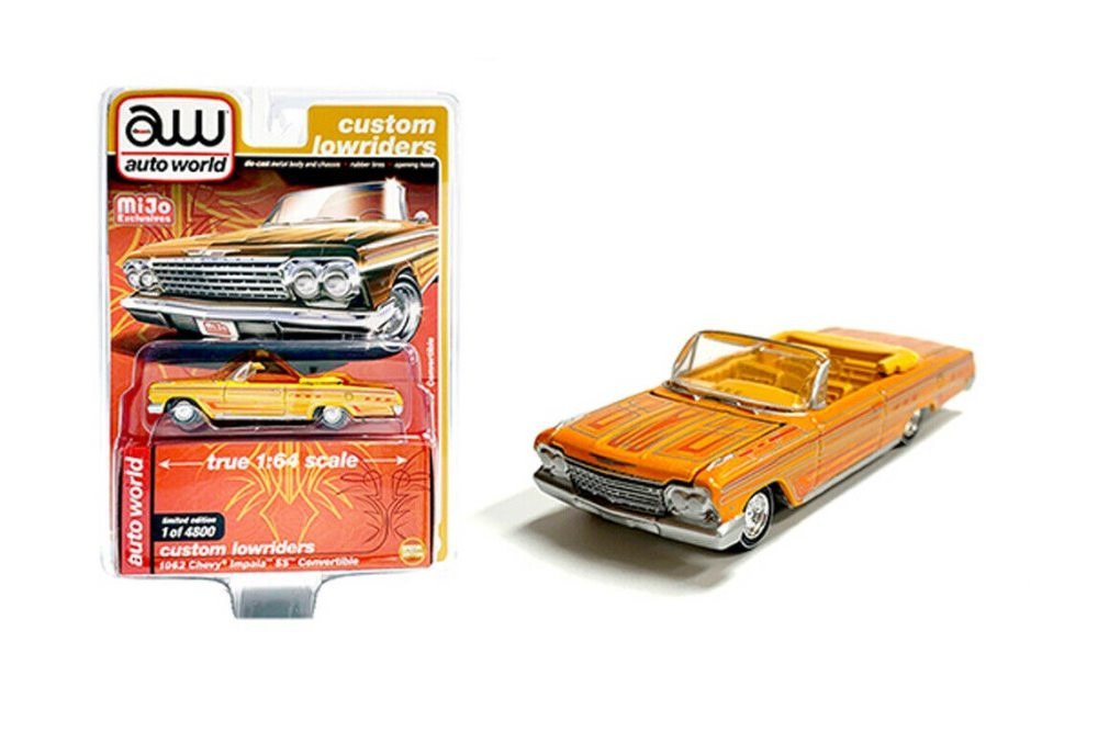 1962 Chevy Impala SS, Yellow - Auto World CP7739 - 1/64 scale