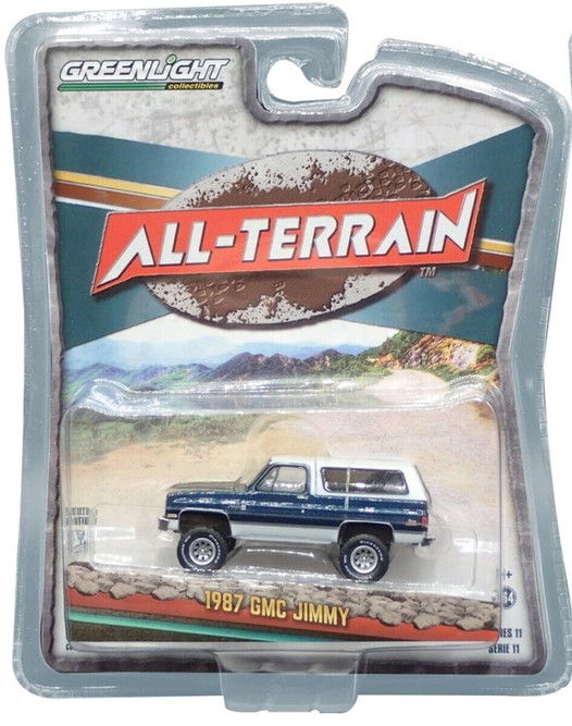 グリーンライト '87 GMC ジミー リフテッド 紺／白 1987 GMC Jimmy Sierra Classic, Dark Blue - Greenlight 35190C/48
