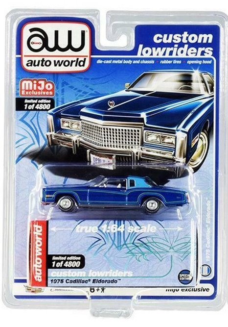 1975 Cadillac Eldorado, Blue - Auto World CP7720 - 1/64 scale Diecast Model Toy Car