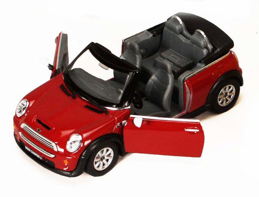Mini Cooper S Convertible, Ruby Kinsmart 5089D 1/28 Diecast Car