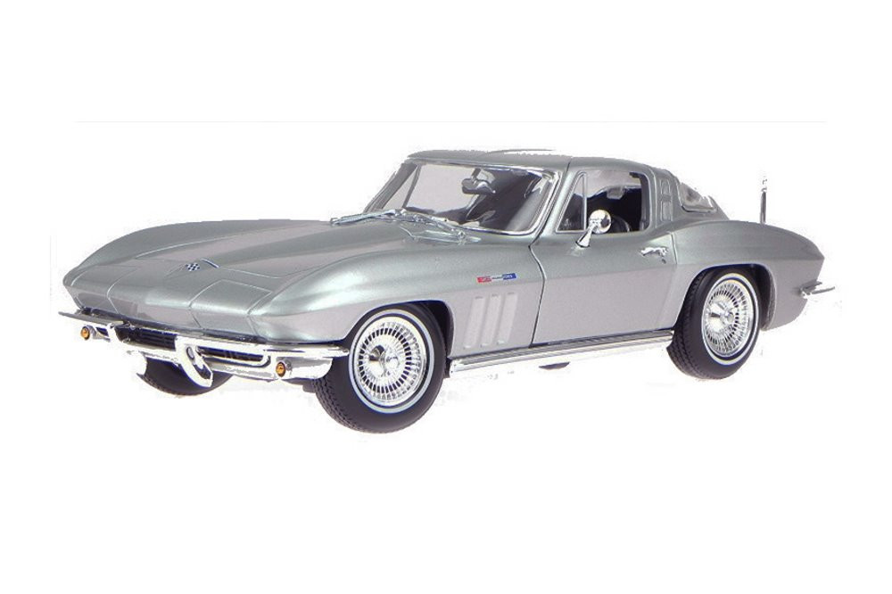 1965 Chevy Corvette, Silver - Maisto 31640SV - 1/18 scale Diecast Model Toy Car