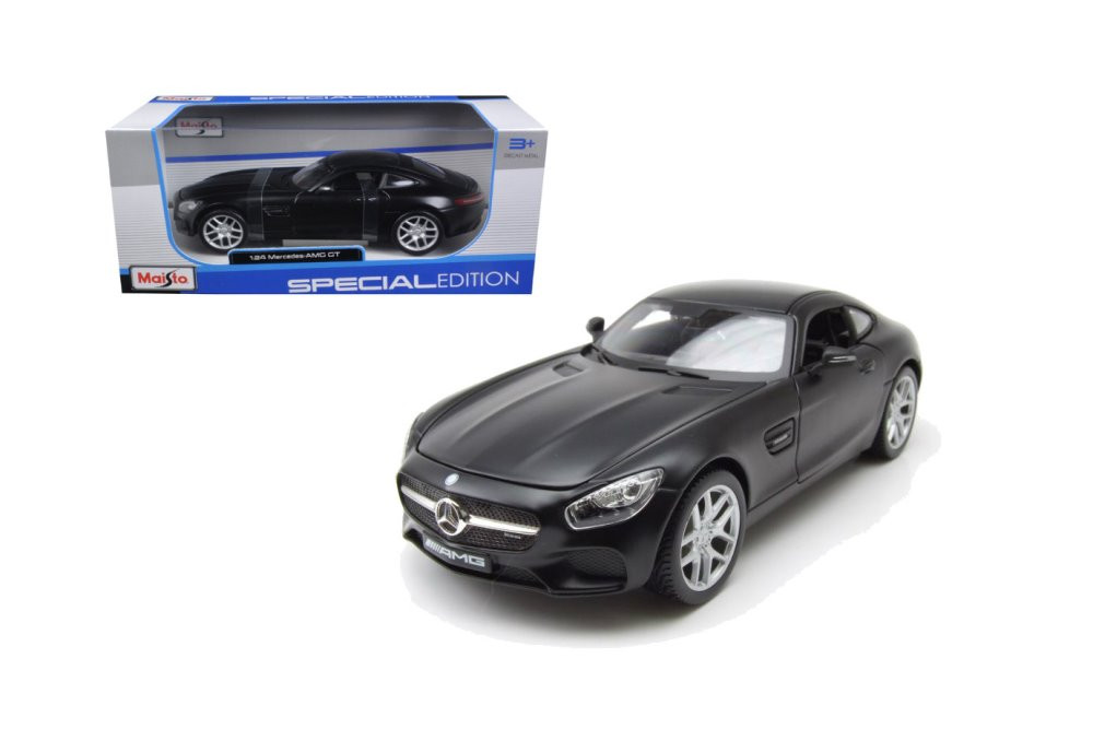 Mercedes-Benz AMG GT, Matte Black - Maisto 31398BK - 1/18 scale