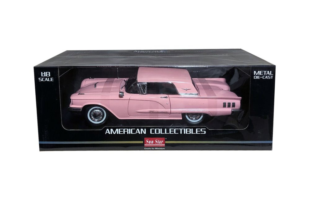 1960 Ford  Thunderbird, Pink - Sun Star 4308 - 1/18 scale Diecast Model Toy Car