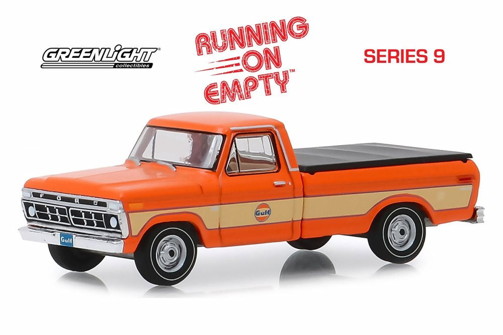1976 Ford F-100 Pickup Truck, Gulf Oil - Greenlight 41090E/48 - 1/64 scale Diecast Model Toy Car