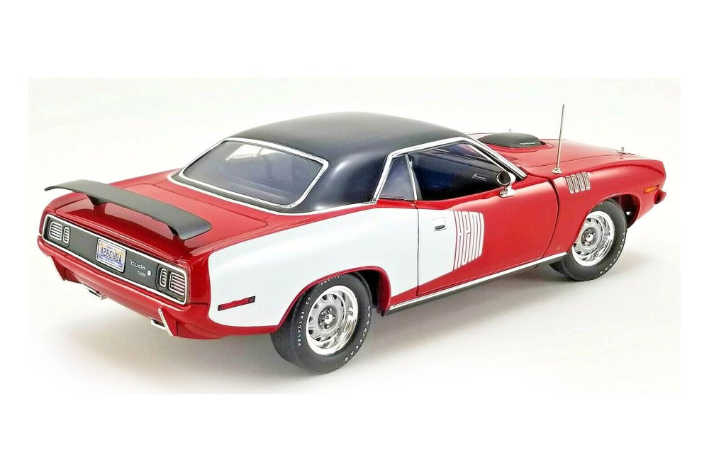 1971 Plymouth Hemi Barracuda Hardtop, Red with White and Black