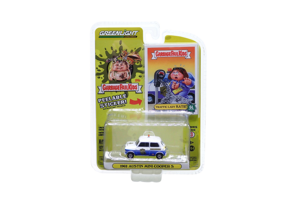 Austin 1962 Mini Cooper MkI - Traffic Lady Katie - Greenlight 54050F, 1/64 Diecast Car