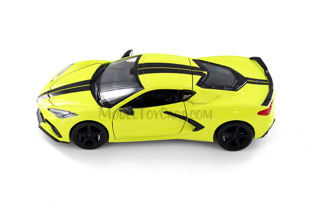 2020 Chevy Corvette Stingray Coupe Z51, Yellow - Showcasts 34527D4 - 1/24 scale Diecast Car (1 car, no box)