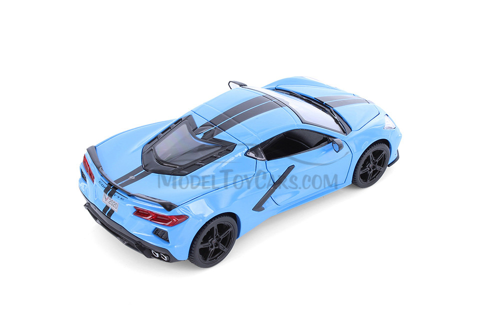 2020 Chevy Corvette Stingray Coupe Z51, Blue - Showcasts 34527D4 - 1/24 scale Diecast Model Toy Car (1 car, no box)