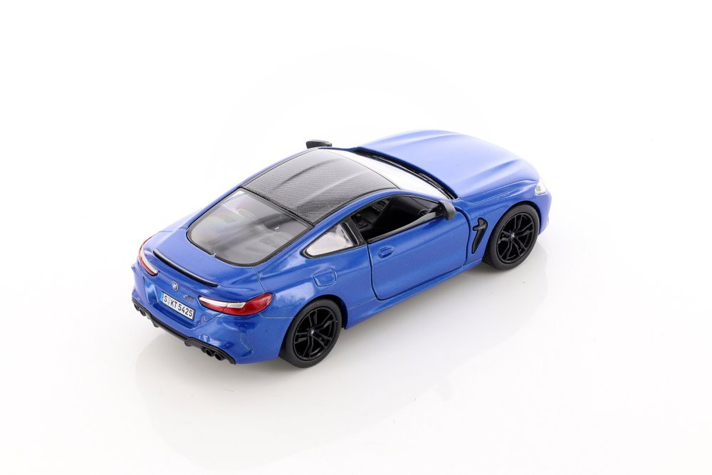 BMW M8 Competition Coupe, Blue - Kinsmart 5425D - 1/38 scale Diecast Model Toy Car