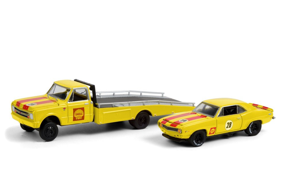 1967 Chevy C-30 Ramp Truck 1969 Chevy Camaro #28 Shell Oil