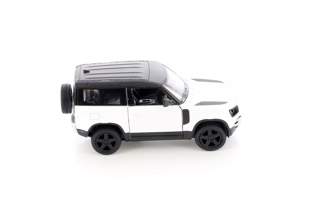 Land Rover Defender 90, White - Kinsmart 5428D - 1/36 scale Diecast Model Toy Car