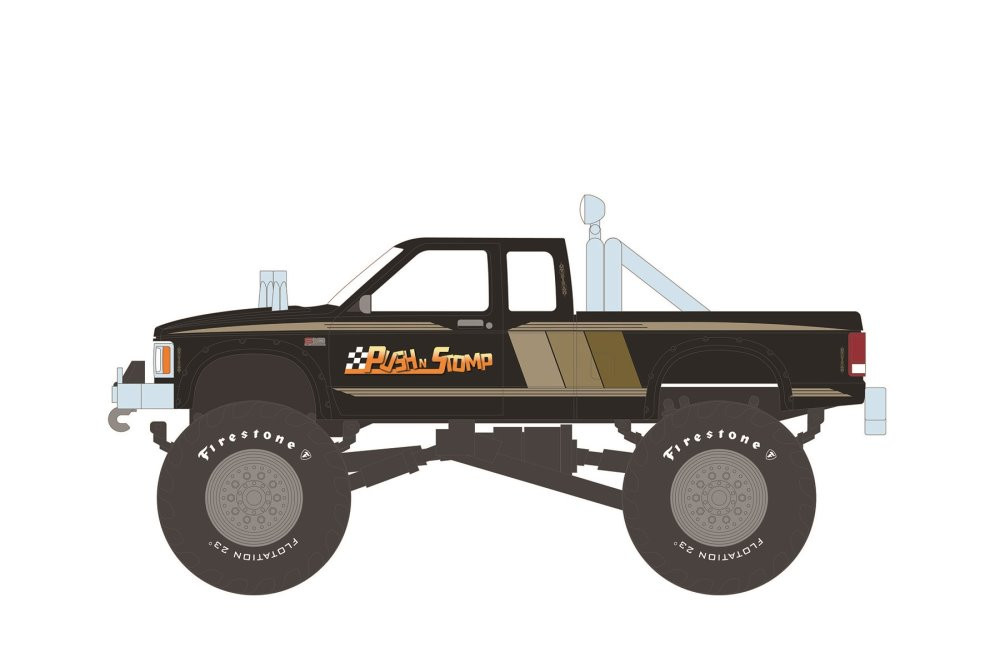 ゼンマイ S10 ダンプトラック レトロ玩具 1986 Chevy S-10 Extended Cab Monster Truck - Push N Stomp