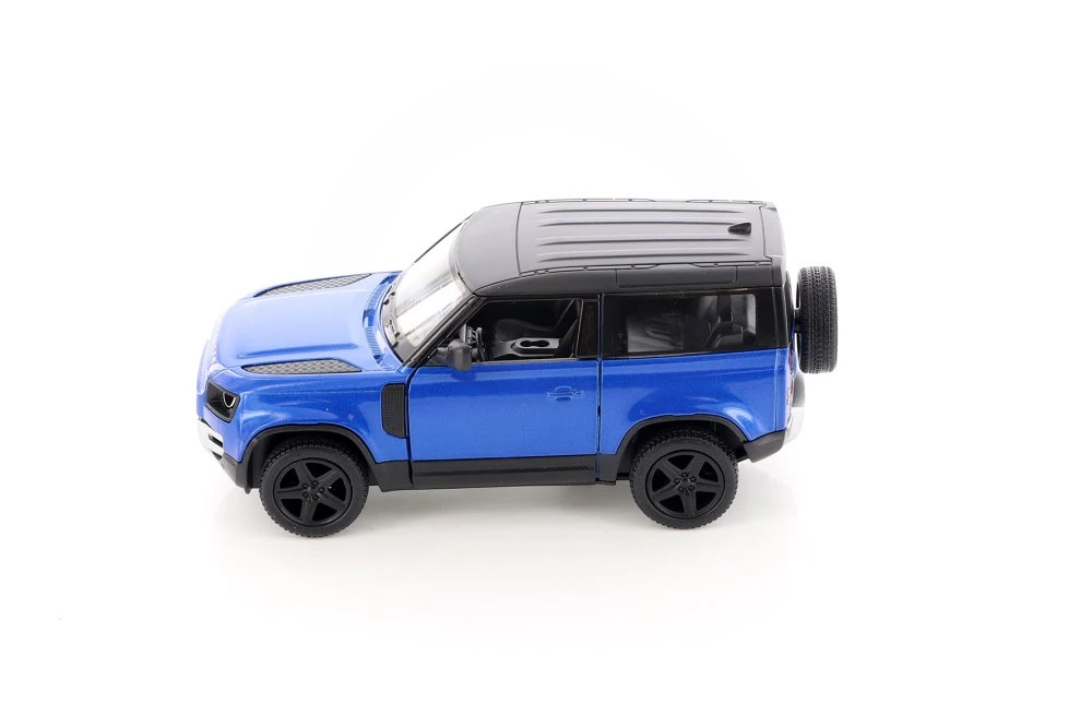 Land Rover Defender 90, Blue - Kinsmart 5428D - 1/36 scale Diecast Model Toy Car