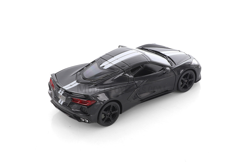 2020 Chevy Corvette Stingray Coupe Z51, Black - Showcasts 34527D4 - 1/24 scale Diecast Model Toy Car (1 car, no box)