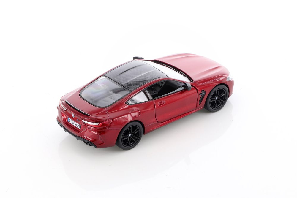 BMW M8 Competition Coupe, Red - Kinsmart 5425D - 1/38 scale Diecast Model Toy Car