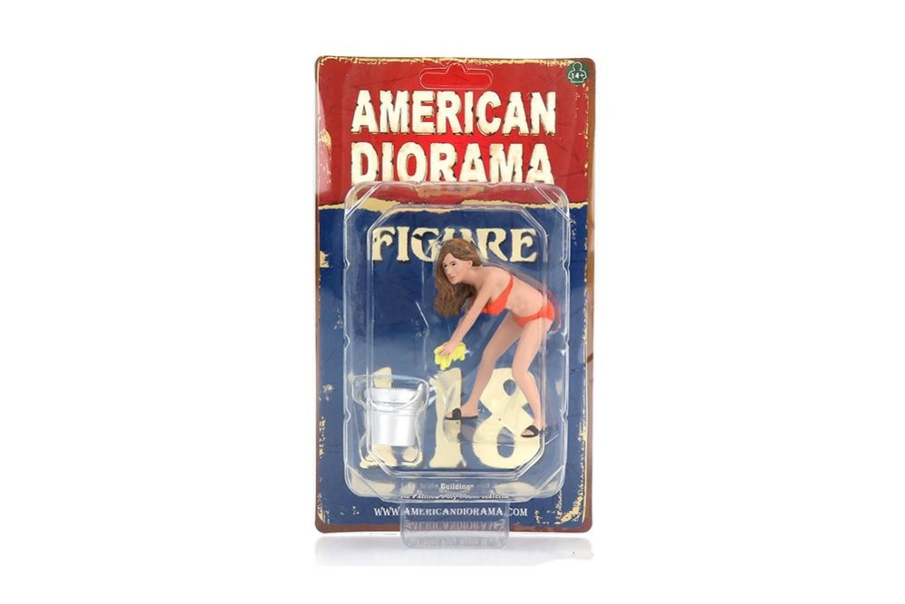 Bikini Car Wash Girl - Cindy,  American Diorama 76264 - 1/18 scale Figurine - Diorama Accessory