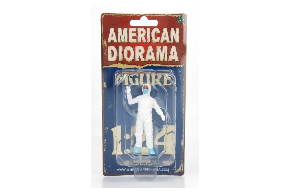 Hazmat Crew - Figure VI, White - American Diorama 76372 - 1/24 scale Figurine - Diorama Accessory