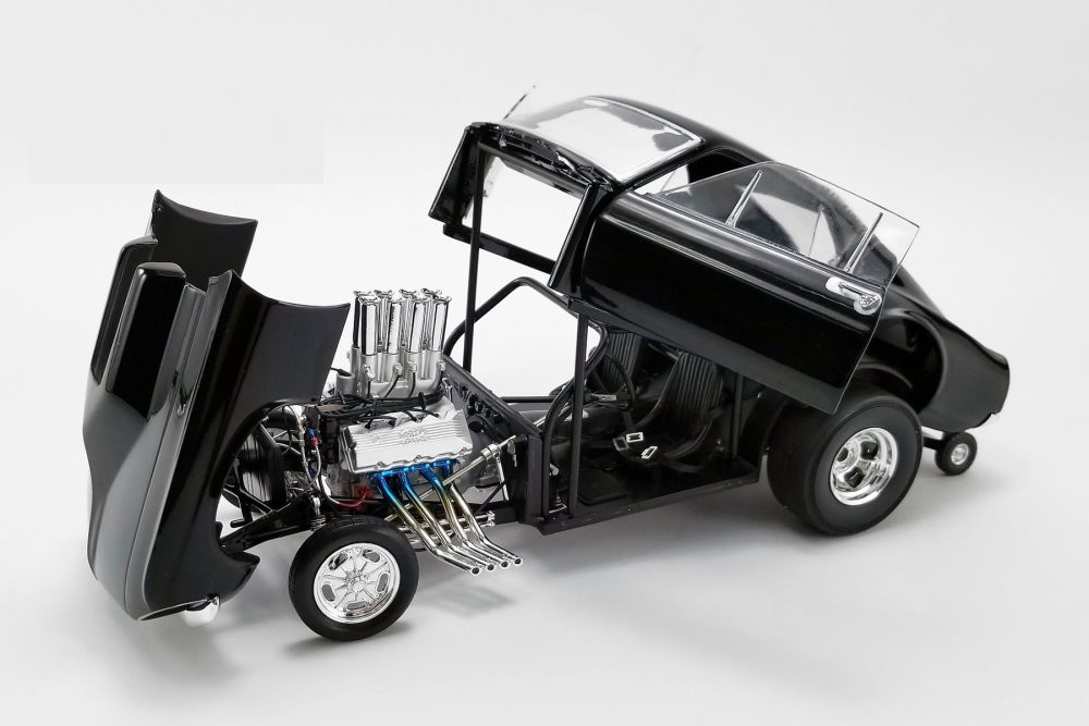 1969 Ford Mustang Gasser Show Stopper, Triple Gloss Black - GMP 18932B - 1/18 scale Diecast Car