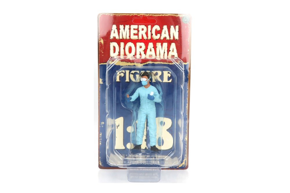 Hazmat Crew - Figure II, Light Blue - American Diorama 76268 - 1/18 Figurine - Diorama Accessory