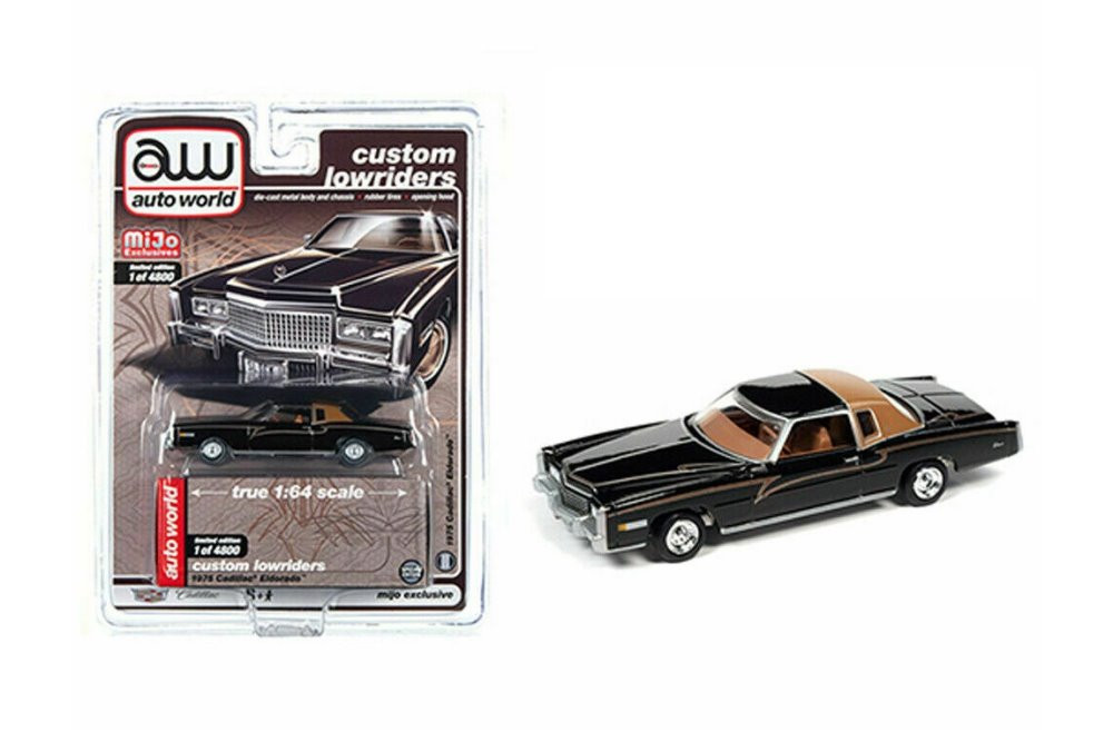 1975 Cadillac Eldorado, Black - Auto World CP7719 - 1/64 scale