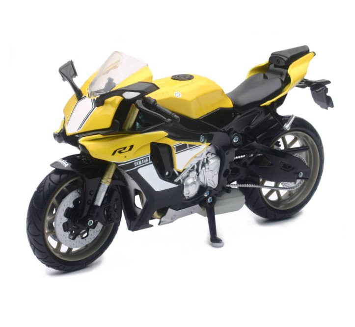 Yamaha YZF-R1, Yellow - New Ray 57803B - 1/12 scale Model Toy Motorcycle