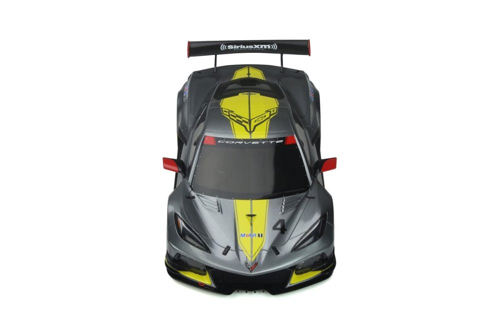 2020 Chevy Corvette C8.R, Gray and Yellow - GT Spirit GT307 - 1/18 scale Resin Model Toy Car