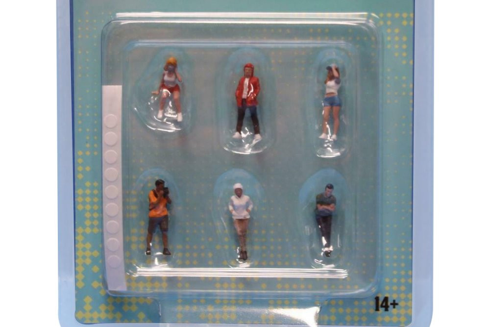 Car Meet II Figure Set, Multi- American Diorama 76471MJ - 1/64