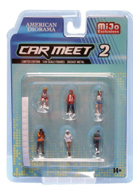 Car Meet II Figure Set, Multi- American Diorama 76471MJ - 1/64