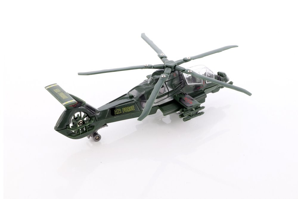 Stealth Copter with Light & Sounds, Green - ModelToyCars SL362/2DB - Diecast Toy Helicopter