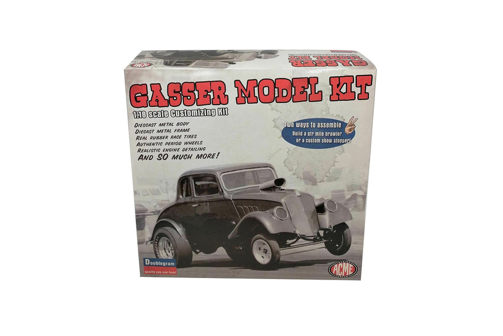 Flamed 1933 Gasser (Build Your Own Model Kit), Red - Acme A1800905K - 1/18 scale Diecast Car