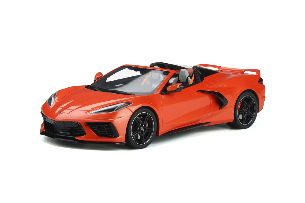 2020 Chevy Corvette C8 Cabriolet, Sebring Orange - GT Spirit GT309 - 1/18 scale Resin Model Toy Car