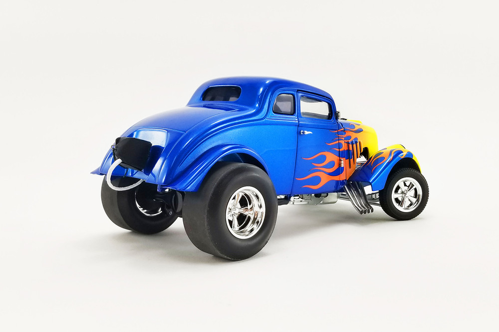 Flamed 1933 Gasser, Blue and yellow - Acme A1800918 - 1/18 scale