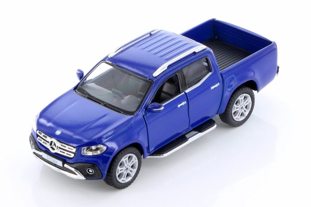 2017 Mercedes-Benz X-Class Double Cab Pickup Truck, Blue - Kinsmart 5410D - 1/42 scale Diecast Car