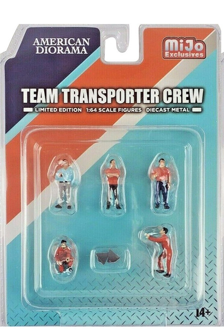 Team Transporter Crew, Multi - American Diorama 76463MJ - 1/64 scale Figurine - Diorama Accessory