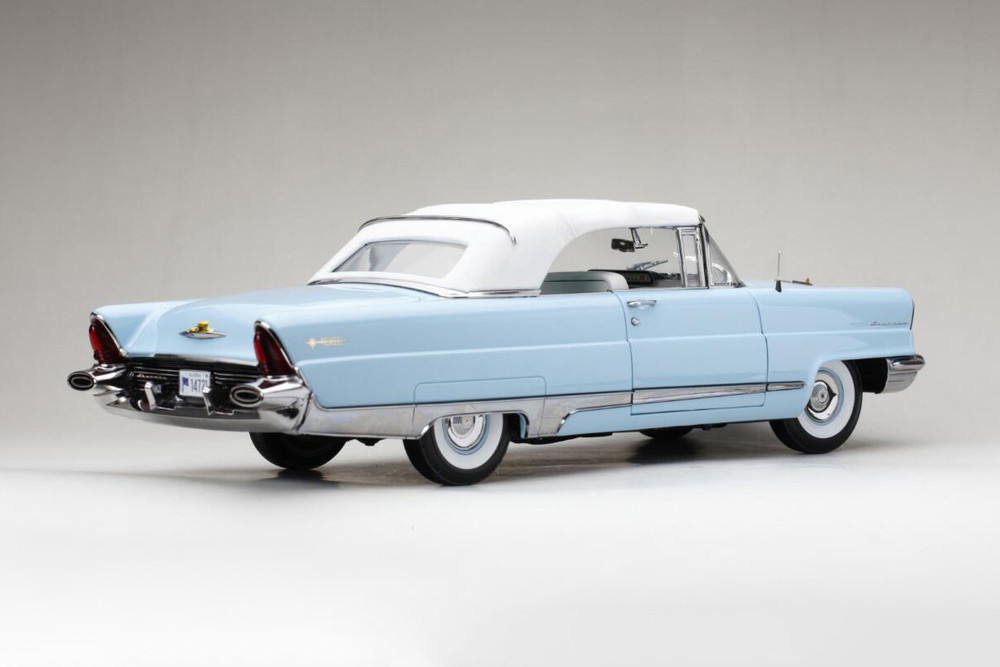 1956 Ford Lincoln Premiere Closed Convertible, Blue & White - Sun