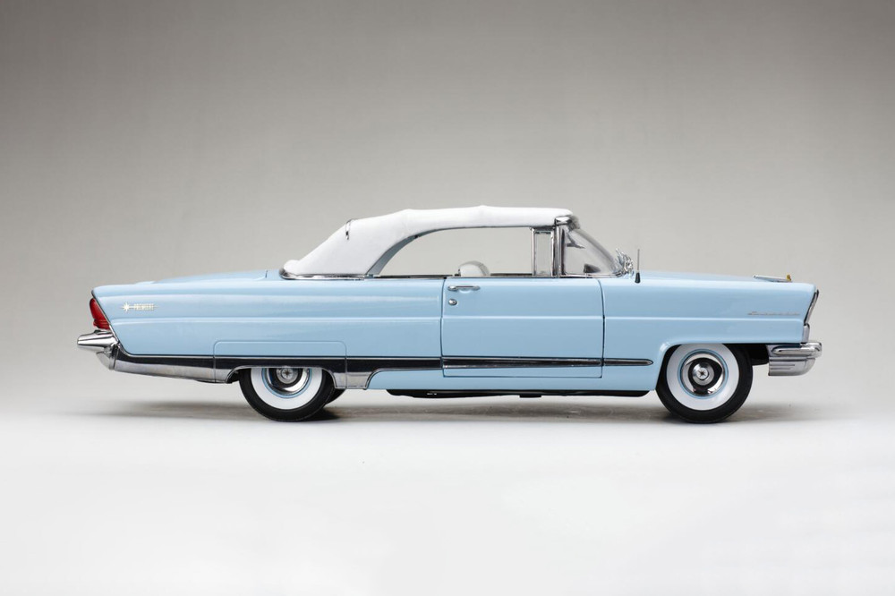 1956 Ford Lincoln Premiere Closed Convertible, Blue & White - Sun