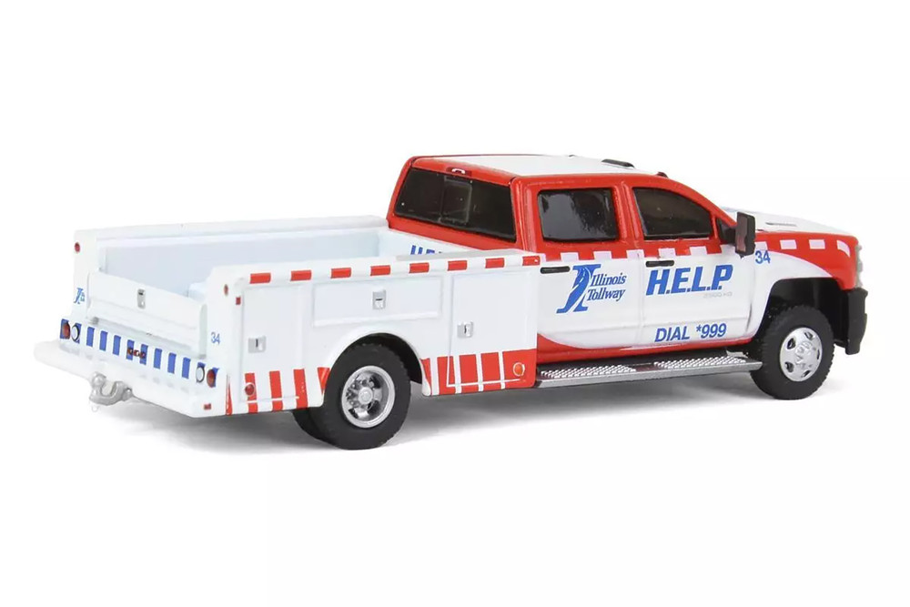 Illinois Tollway 2018 Chevy Silverado 3500 Dually 46070/48 - 1/64 scale Diecast Model Toy Car