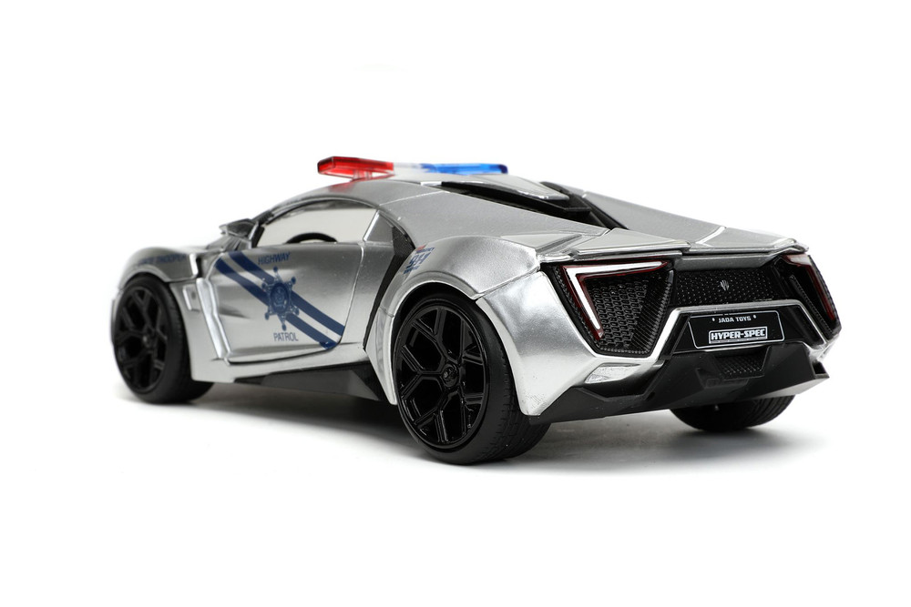Lykan Hypersport Police 'Highway Patrol', Silver and Blue - Jada Toys 32927/4 - 1/24 Diecast Car