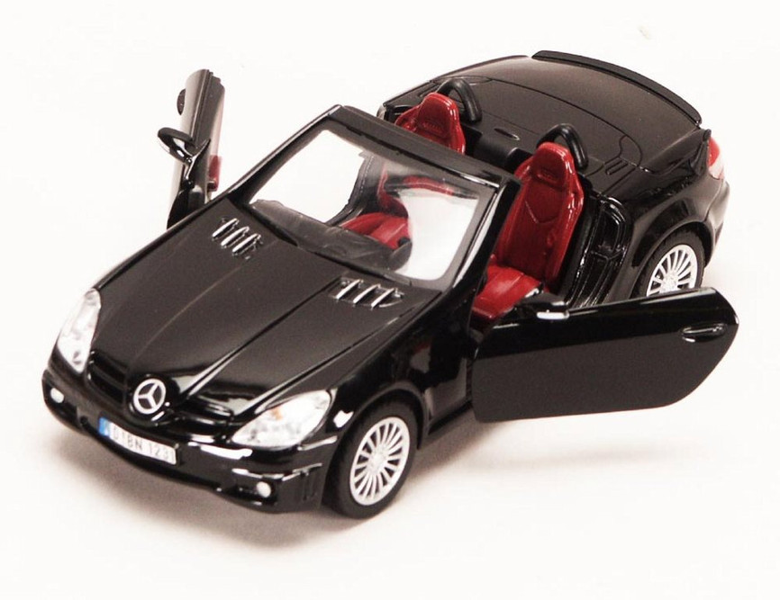 Mercedes Benz SLK55 AMG Convertible, Black - Showcasts 73292 - 1/24 Scale Diecast Model Car
